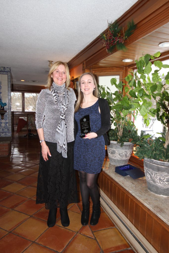 Lillian accepting the Managerial Award of Excellence at the 2017 Christmas Party!